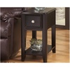 image:imageSignature Design by Ashley Breegin Narrow Chairside End TableDark Brown