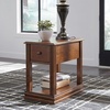 image:imageSignature Design by Ashley Breegin Narrow Chairside End TableMedium Brown