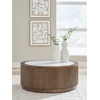 image:imageSignature Design by Ashley Camdill End Table Round Faux MarbleBrown