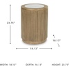 image:imageSignature Design by Ashley Camdill End Table Round Faux MarbleLight Brown