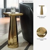 image:imageSignature Design by Ashley Cast Aluminum Pedestal Gold End Table