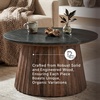 image:imageSignature Design by Ashley Ceilby Round Pedestal Accent Side Table BlackBlack  Dark Brown