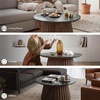 image:imageSignature Design by Ashley Ceilby Round Pedestal Accent Side Table BlackBlack  Dark Brown