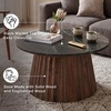 image:imageSignature Design by Ashley Ceilby Round Pedestal Accent Side Table BlackBlack  Dark Brown