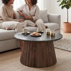 image:imageSignature Design by Ashley Ceilby Round Pedestal Accent Side Table BlackBlack  Dark Brown
