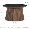 image:imageSignature Design by Ashley Ceilby Round Pedestal Accent Side Table BlackBlack  Dark Brown