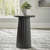 image:imageSignature Design by Ashley Ceilby Round Pedestal Accent Side Table BlackBlack