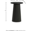 image:imageSignature Design by Ashley Ceilby Round Pedestal Accent Side Table BlackBlack