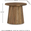 image:imageSignature Design by Ashley Ceilby Round Pedestal Accent Side Table BlackLight Brown