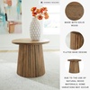 image:imageSignature Design by Ashley Ceilby Round Pedestal Accent Side Table BlackLight Brown