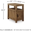 image:imageSignature Design by Ashley Chairside End Table with Charging StationDark Brown