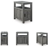image:imageSignature Design by Ashley Chairside End Table with Charging StationGrey