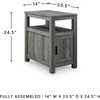 image:imageSignature Design by Ashley Chairside End Table with Charging StationGrey
