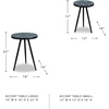 image:imageSignature Design by Ashley Clairbelle Contemporary Nesting Diamond Pattern Accent Table Set of 2 Blue