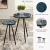 image:imageSignature Design by Ashley Clairbelle Contemporary Nesting Diamond Pattern Accent Table Set of 2 Blue