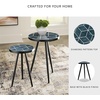 image:imageSignature Design by Ashley Clairbelle Contemporary Nesting Diamond Pattern Accent Table Set of 2 Blue
