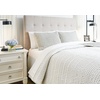 image:imageSignature Design by Ashley Doralia Modern Striped 3 Piece Coverlet Set with Shams Queen GrayKing