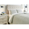 image:imageSignature Design by Ashley Doralia Modern Striped 3 Piece Coverlet Set with Shams Queen GrayQueen