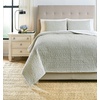 image:imageSignature Design by Ashley Doralia Modern Striped 3 Piece Coverlet Set with Shams Queen GrayQueen