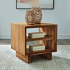image:imageSignature Design by Ashley Dressonni Rustic End Table with 2 Open Shelves Light Brown