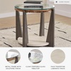 image:imageSignature Design by Ashley Frazwa Round Glass End Table Gold Side Table