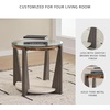 image:imageSignature Design by Ashley Frazwa Round Glass End Table Gold Side Table