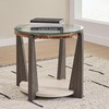 image:imageSignature Design by Ashley Frazwa Round Glass End Table Gold Side Table