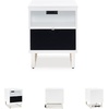 image:imageSignature Design by Ashley Gardoni Modern 1Drawer Chairside End Table with USB Ports Open Shelf and High Gloss Finish White amp Black
