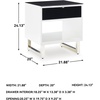 image:imageSignature Design by Ashley Gardoni Modern GlassTabletop End Table with 1 Drawer Open Shelf and High Gloss Finish White amp Black
