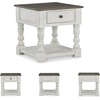 image:imageSignature Design by Ashley Havalance 1Piece Square End Table WhiteGrayTable