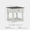 image:imageSignature Design by Ashley Havalance 1Piece Square End Table WhiteGrayTable