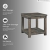 image:imageSignature Design by Ashley Hollum 24 Inch Square End Table  Rustic Brown Side Table with Storage ShelfDark Brown