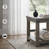 image:imageSignature Design by Ashley Hollum 24 Inch Square End Table  Rustic Brown Side Table with Storage ShelfDark Brown