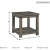 image:imageSignature Design by Ashley Hollum 24 Inch Square End Table  Rustic Brown Side Table with Storage ShelfDark Brown