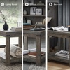 image:imageSignature Design by Ashley Hollum 24 Inch Square End Table  Rustic Brown Side Table with Storage ShelfDark Brown