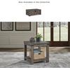 image:imageSignature Design by Ashley Hollum 24 Inch Square End Table  Rustic Brown Side Table with Storage ShelfDark Brown