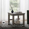 image:imageSignature Design by Ashley Hollum 24 Inch Square End Table  Rustic Brown Side Table with Storage ShelfDark Brown