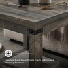 image:imageSignature Design by Ashley Hollum 24 Inch Square End Table  Rustic Brown Side Table with Storage ShelfDark Brown