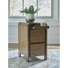 image:imageSignature Design by Ashley Jensworth Narrow Nightstand amp End TableDark Brown
