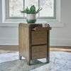 image:imageSignature Design by Ashley Jensworth Narrow Nightstand amp End TableDark Brown