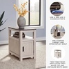 image:imageSignature Design by Ashley Jensworth Narrow Nightstand amp End TableGray  White