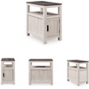 image:imageSignature Design by Ashley Jensworth Narrow Nightstand amp End TableGray  White