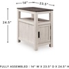image:imageSignature Design by Ashley Jensworth Narrow Nightstand amp End TableGray  White