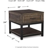 image:imageSignature Design by Ashley Johurst Farmhouse End Table with Drawer BrownRustic Brown