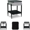 image:imageSignature Design by Ashley Jorvalee Contemporary Rectangular Accent Table with Storage Black amp Gray