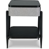 image:imageSignature Design by Ashley Jorvalee Contemporary Rectangular Accent Table with Storage Black amp Gray