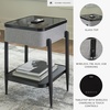 image:imageSignature Design by Ashley Jorvalee Contemporary Rectangular Accent Table with Storage Black amp Gray