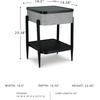 image:imageSignature Design by Ashley Jorvalee Contemporary Rectangular Accent Table with Storage Black amp Gray