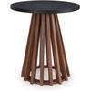 image:imageSignature Design by Ashley Kallari Slatted Pedestal End Table RoundEnd Table