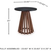 image:imageSignature Design by Ashley Kallari Slatted Pedestal End Table RoundEnd Table